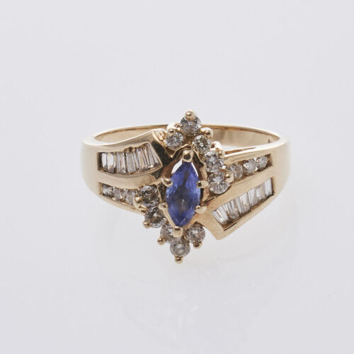 14ct Tanzanite and Diamond Ring