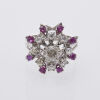 14ct Ruby and Diamond Cluster Ring