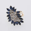 14ct Sapphire and Diamond Cluster Ring