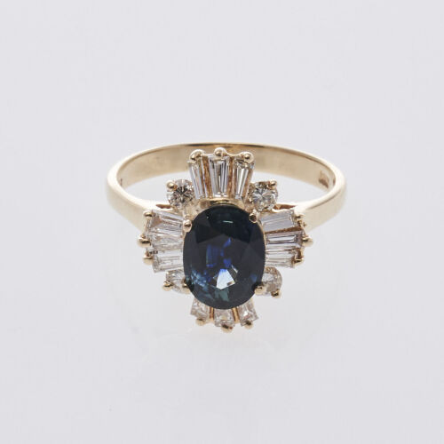 14ct Sapphire and Diamond Ballerina Ring