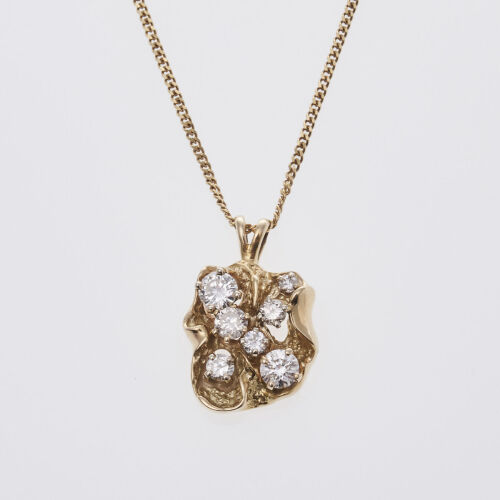 14ct Diamond Pendant and Chain