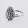 14ct Blue Zircon and Diamond Cluster Ring - 2