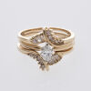 14ct Diamond Solitaire Trio Ring Set
