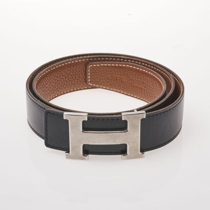 Hermès Black H Belt