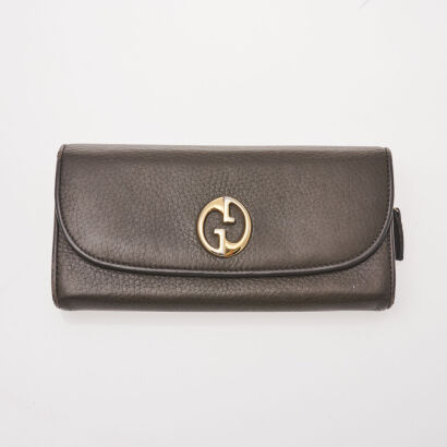 Gucci Grey Long Wallet