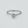 Modern 18ct White Gold Diamond Solitaire Ring