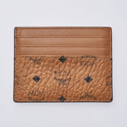 MCM Visetos Cognac Cardholder