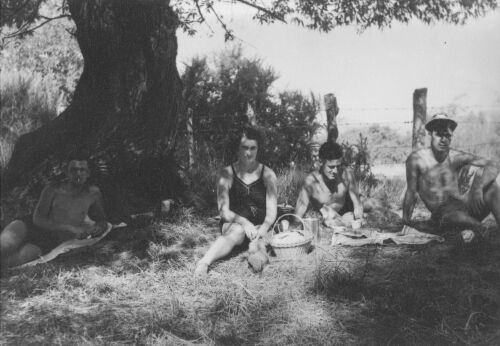 PHOTOGRAPHER UNKNOWN Robert Erwin, Peggy Bensemann, Lawrence Baigent and Leo Bensemann
