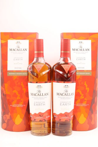 (2) The Macallan, A Night on Earth, Highland Single Malt Scotch Whisky, 40% ABV