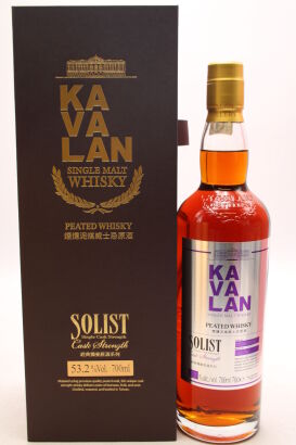 (1) Kavalan Solist Peated Cask Strength Single Malt Whisky, 53.2% ABV