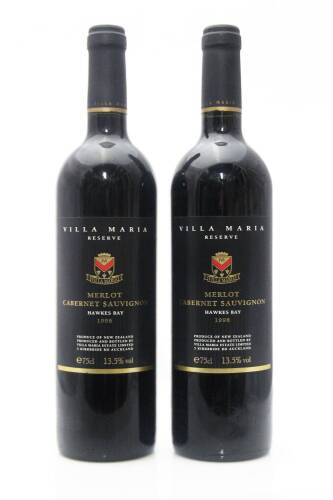 (2) 1998 Villa Maria Reserve Merlot/Cabernet Sauvignon