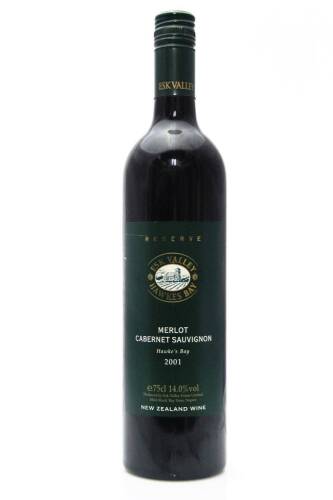 (1) 2001 Esk Valley Reserve Merlot/Cabernet Sauvignon