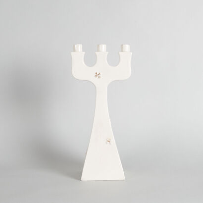 A Mid-Century Ceramic Candlestick