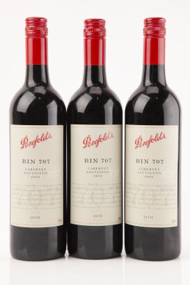 (3) 2008 Penfolds Bin 707 Cabernet Sauvignon, Coonawarra