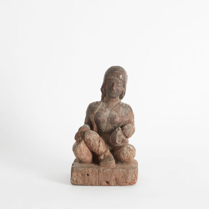 A Small Wooden Sculpture, India