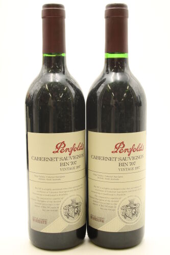 (2) 1997 Penfolds Bin 707 Cabernet Sauvignon, South Australia