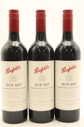 (3) 2013 Penfolds Bin 407 Cabernet Sauvignon, South Australia [JR16] [BC95]