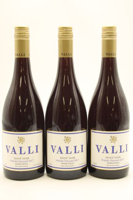 (3) 2017 Valli Waitaki Vineyard Pinot Noir, North Otago