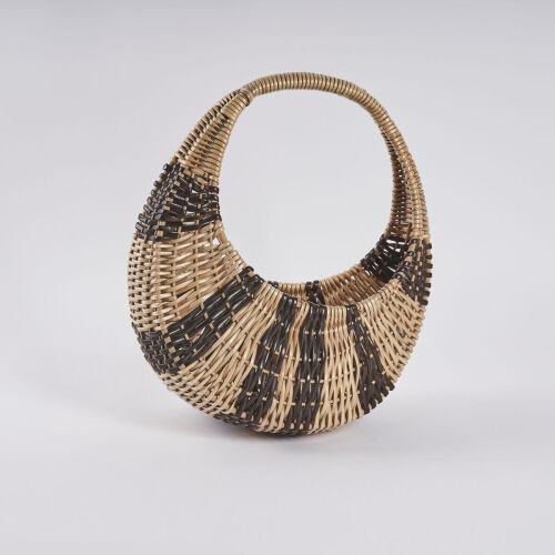 A Rattan Banana Handbag