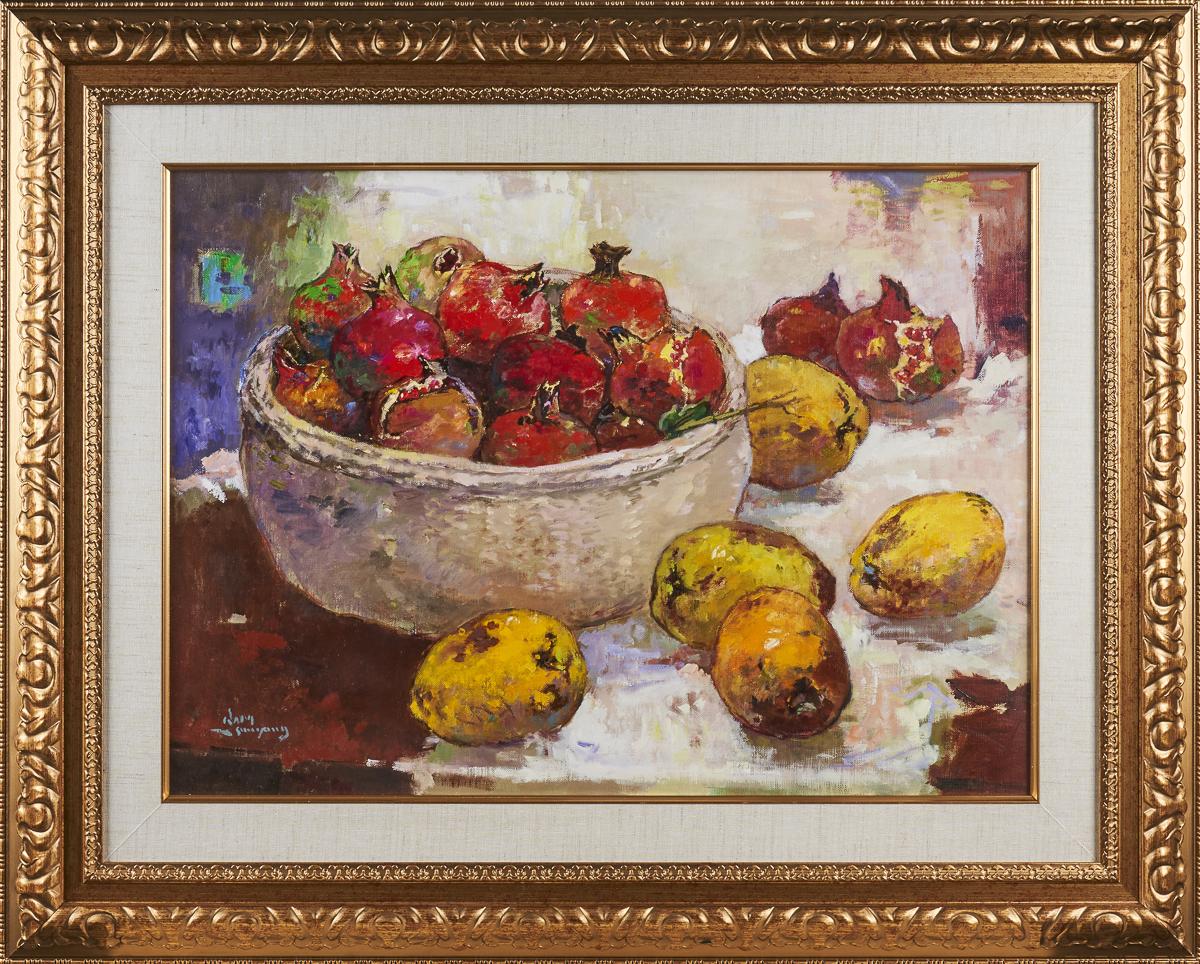 ARTIST UNKNOWN A Korean Still Life Painting - Fruit Bowl