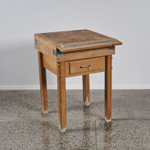 A Freestanding French Butchers Block