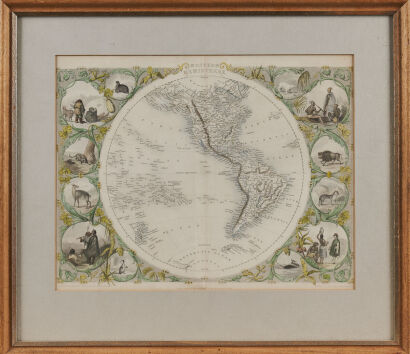 A John Tallis & Co Map of the Western Hemisphere