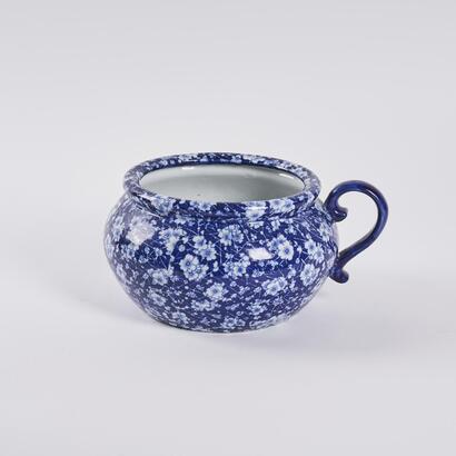 A Victorian Blue & White Chamber Pot