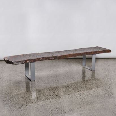 A Solid Timber Freeform Bench Seat