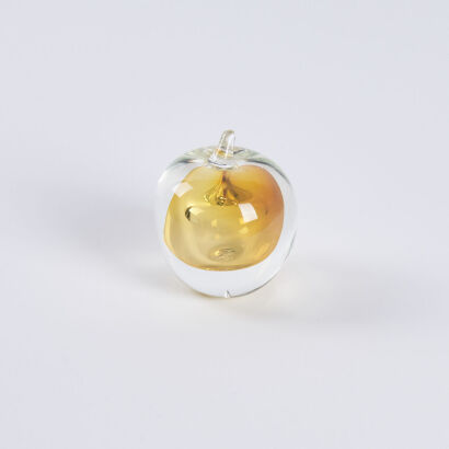 A Double Apple Glass Paperweight