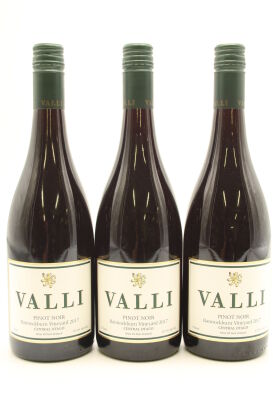 (3) 2017 Valli Wines Bannockburn Vineyard Pinot Noir, Bannockburn