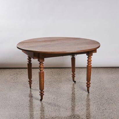 A French Oak Drop Leaf Table