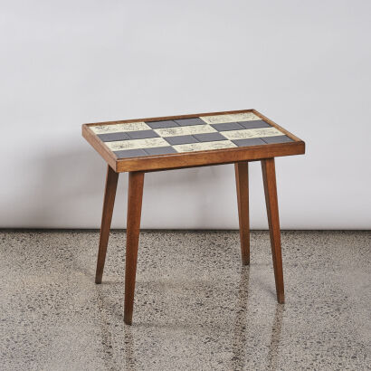 A French Tiled Top Oak Table