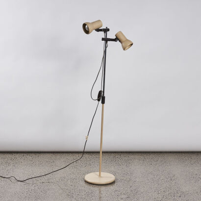 A Retro Free Standing Reading Lamp