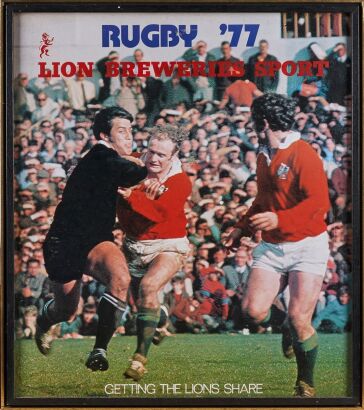 A Lion Breweries Rugby 1977 Poster