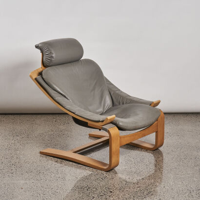 An Ake Fribytter 'Kroken' Cantilever Armchair By Nelo