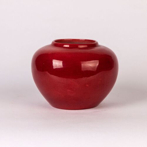 O.C Stephens - A Squat Red Ceramic Vase