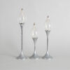 A Trio of Clear Drops Oil Lamps By Freddie Andersen