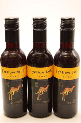 (3) 2010 Yellow Tail Shiraz, South Eastern Australia 187ml