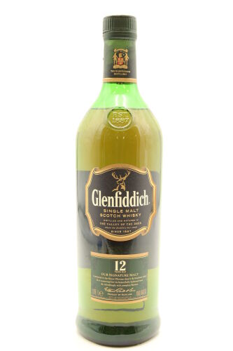 (1) Glenfiddich 12 Year Old Single Malt Scotch Whisky, 43% ABV, 1000ml