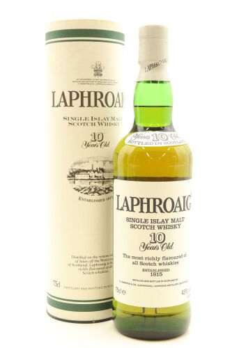 (1) Laphroaig 10 Year Old Single Malt Scotch Whisky, 43% ABV, 750ml