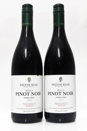 (2) 2010 Felton Road Block 3 Pinot Noir