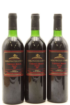 (3) 1987 Goldwater Estate Cabernet Merlot Franc, Waiheke Island