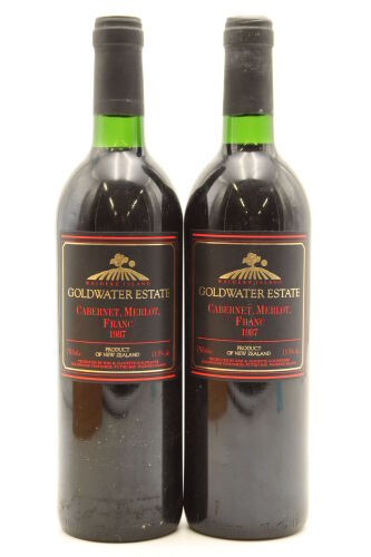 (2) 1987 Goldwater Estate Cabernet Merlot Franc, Waiheke Island