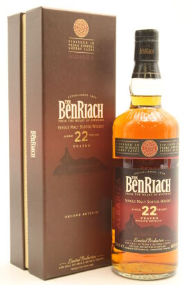 (1) Benriarch Peated Second Edition, 22 Years Old, Sinlge Malt Scotch Whisky 46% ABV