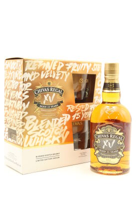 (1) Chivas Regal XV 15 Year Old, Blended Scotch Whisky, With Two Glasses, 40% ABV (GB)