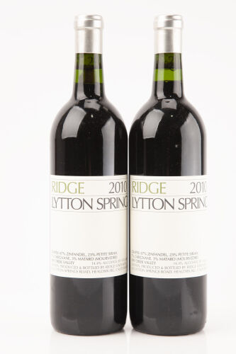 (2) 2010 Ridge Lytton Springs Zinfandel Petite Syrah Carignan Mataro, Sonoma