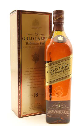 (1) Johnnie Walker Gold Label The Centenary Blend 18 Year Old Blended Scotch Whisky, 40% ABV, 750ml