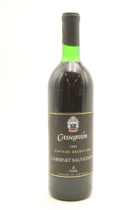 (1) 1990 Cassegrain Vintage Selection Cabernet Sauvignon, Hunter Valley