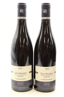 (2) 2003 Domaine Anne Gros Clos de Vougeot Grand Cru Le Grand Maupertui, Cote de Nuits