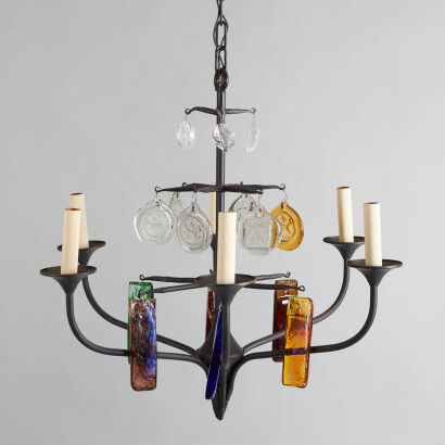 A Rare Erik H&ouml;glund for Kosta Boda Chandelier